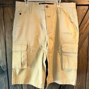 Marithe Francois Girbaud Men's Cargo Shorts in Light Khaki